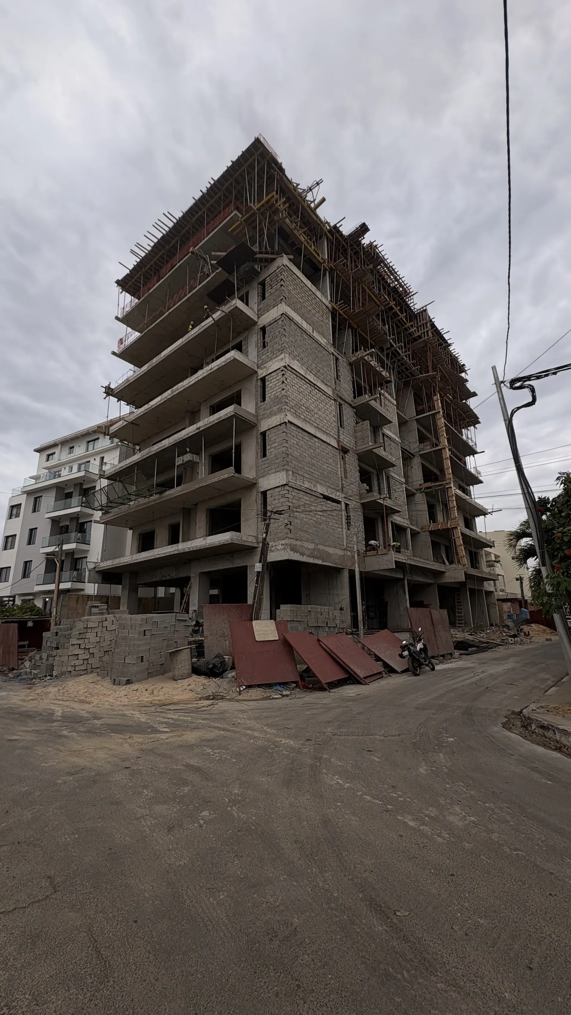 Real construction site of Résidence Tecila, in progress